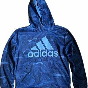 Adidas Ocean Blue Patterned Hoodie
